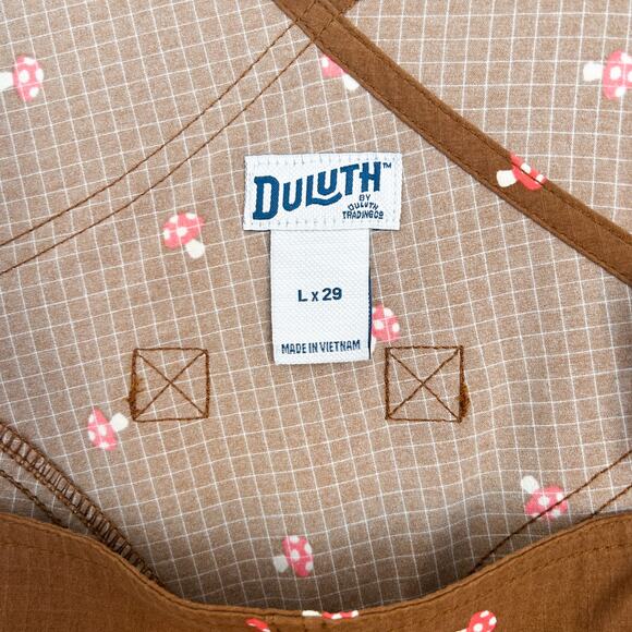 Duluth Trading Heirloom Gardening Bib Overalls in Size Large Flax Brown Mushroom - Picture 5 of 7